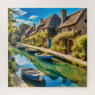 A tranquil European village Jigsaw Puzzle