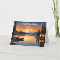 A Tranquil Lake at Sunset Birthday