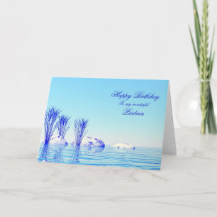 A tranquil scene birthday card for a partner