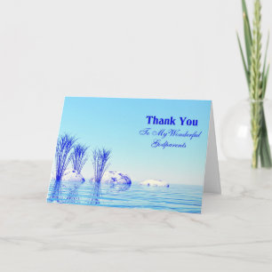 A tranquil scene thank you godparents card