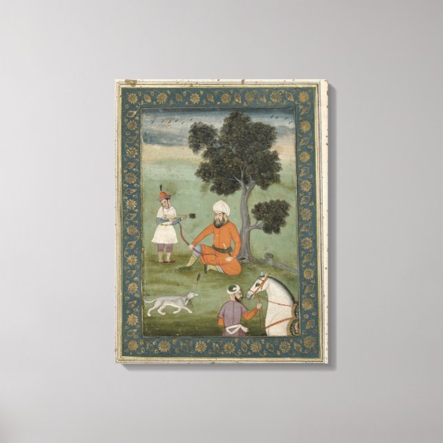 A Trans-Oxonian nobleman seated beneath a tree, fr Canvas Print (Front)