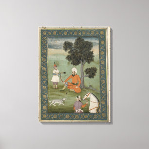 A Trans-Oxonian nobleman seated beneath a tree, fr Canvas Print