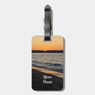 A Traverse Sunset Luggage Tag