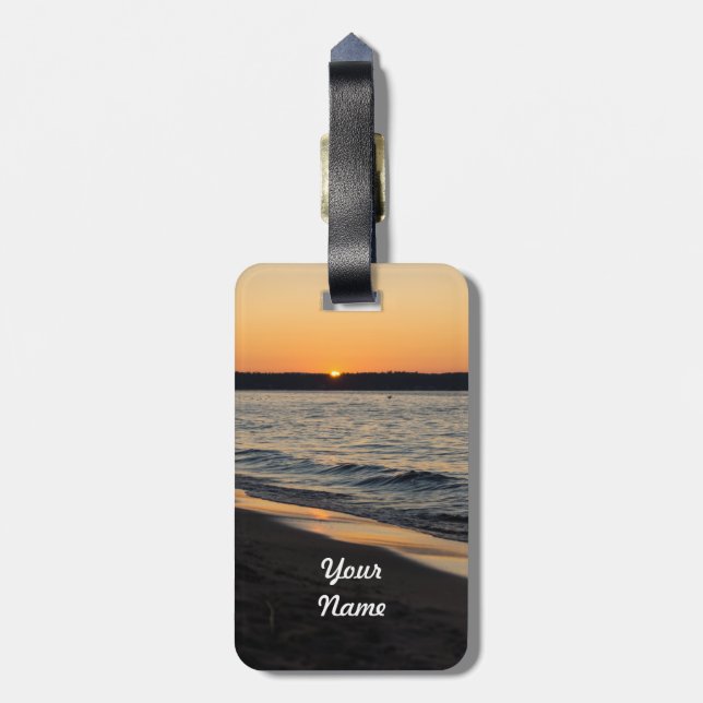 A Traverse Sunset Luggage Tag (Back Vertical)