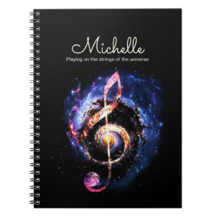 A Treble Clef in a Galactic Spiral. Space & Music Notebook