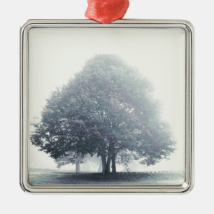 A Tree in Fog Metal Tree Decoration