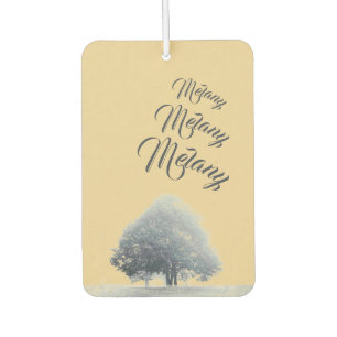 A Tree in Fog, Name & Quote Car Air Freshener