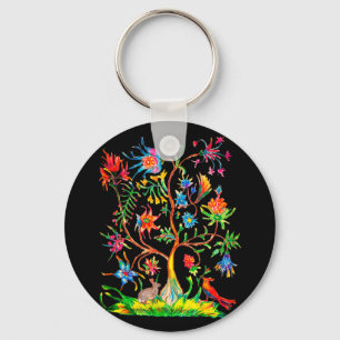 A tree life and fauna key ring