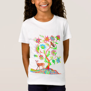 A Tree of Life, a Bird, and a Fawn T-Shirt