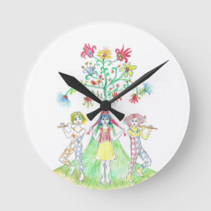 A tree of life and friends round clock