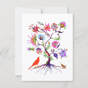 A tree of life postcard