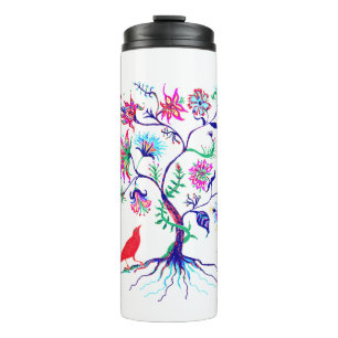A tree of life thermal tumbler