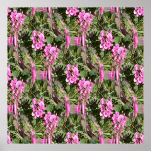 A trellis of Sweet peas.... Poster