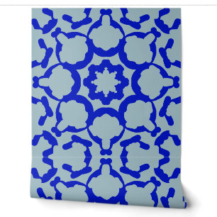 A trendy blue colour classic "Ratti_Creative_Arts" Wallpaper