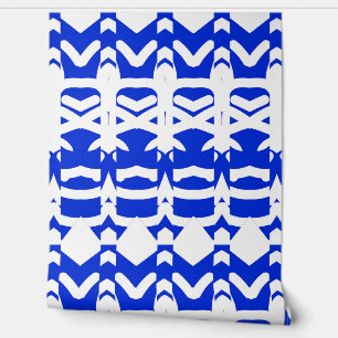A trendy blue & white "Ratti_Creative_Arts" Wallpaper