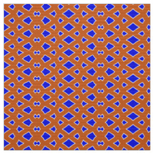 A trendy orang & blue fabric pattern design 