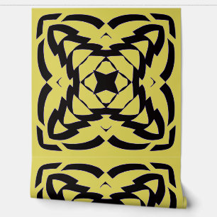A trendy yellow & black Ratti_Creative_Arts" Wallpaper