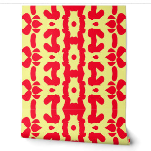 A trendy yellow & red "Ratti_Creative_Arts" Wallpaper