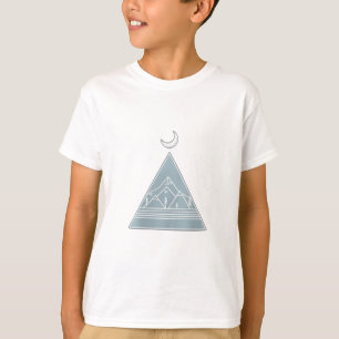 A triangle with a mountain and moon inside T-Shirt