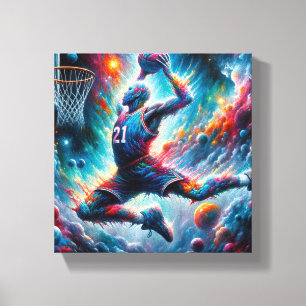 A Tribute to Basketball Legends Canvas Print