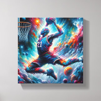 A Tribute to Basketball Legends Canvas Print