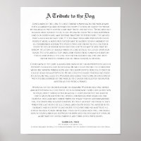 A Tribute to the Dog, Man's Best Friend