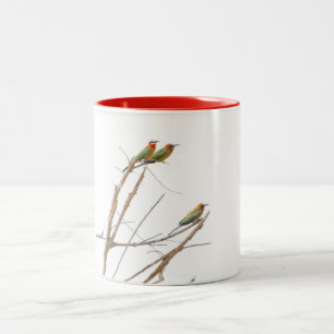 A Trio Of Bee Catchers At Their Limbs. Two-Tone Coffee Mug