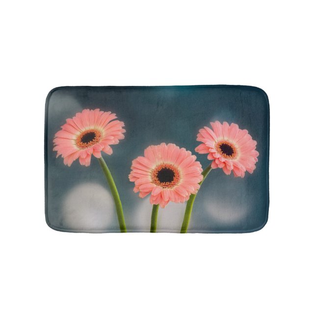 A Trio of Pink Gerberas Bath mat (Front)