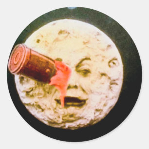 A Trip to the Moon Classic Round Sticker