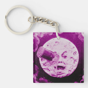 A Trip to the Moon or Le Voyage dans la Lune Retro Key Ring