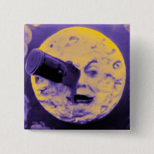 A Trip to the Moon (Purple Fizzy Fuzz) 15 Cm Square Badge