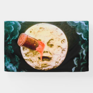 A Trip to the Moon Retro Le Voyage Dans La Lune Banner