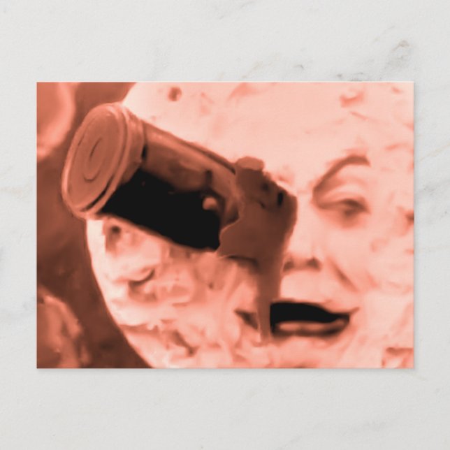 A Trip to the Moon (Sepia Rose) Postcard (Front)