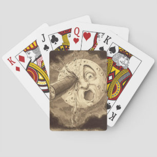 A Trip to the Moon Vintage Drawing Playing Cards