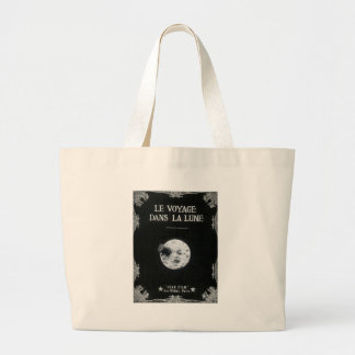 A Trip to the Moon Vintage Retro French Cinema Large Tote Bag