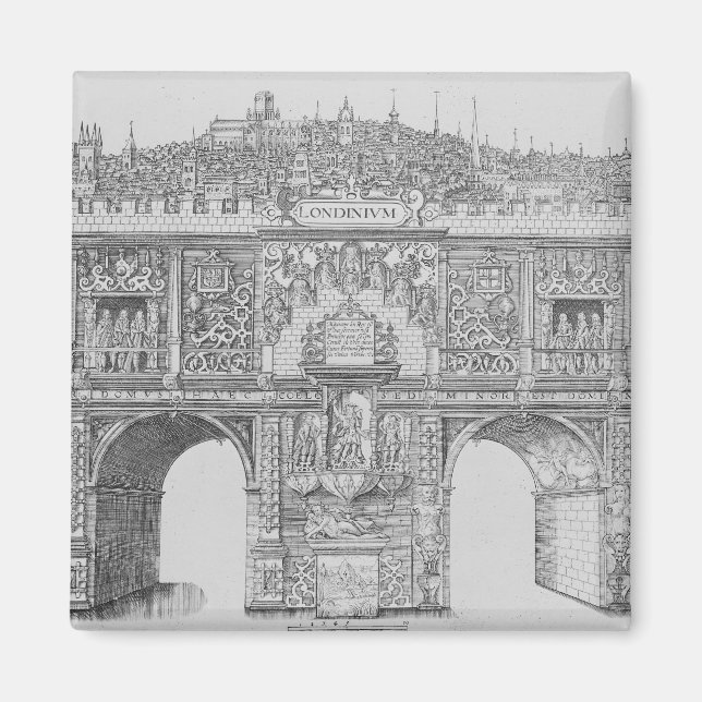 A Triumphal Arch, engraved by William Kip, 1604 Magnet (Front)