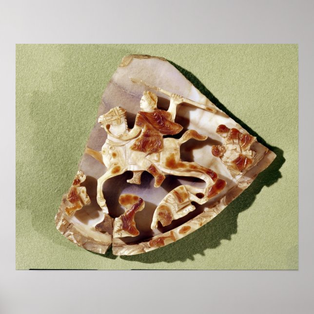 A triumphant emperor trampling barbarians poster (Front)