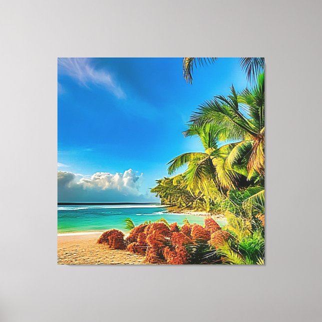 A tropical paradise.   canvas print (Front)