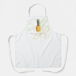 a tropical pineapple apron