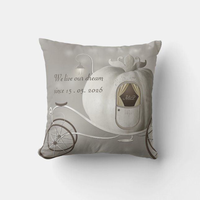 A True Fairy Tale Wedding Favour Cushion (Front)