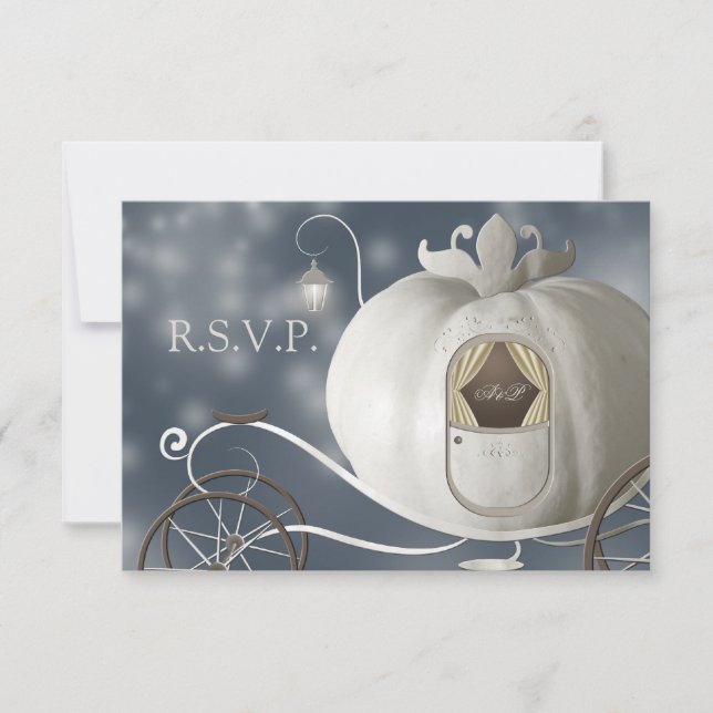 A True Fairy Tale  Wedding RSVP Card (Front)