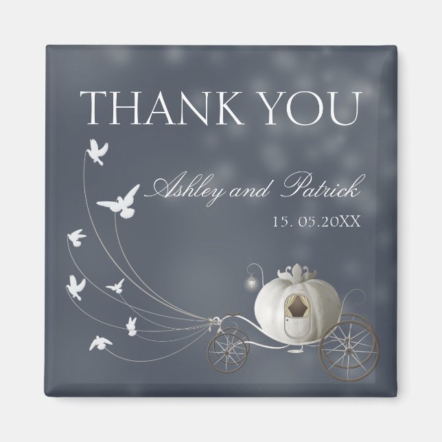 A True Fairy Tale Wedding Thank You Magnet (Front)