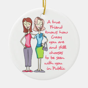 A True Friend Ceramic Tree Decoration