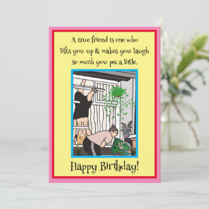 A True Friend Lifts You Up Flat Holiday Card