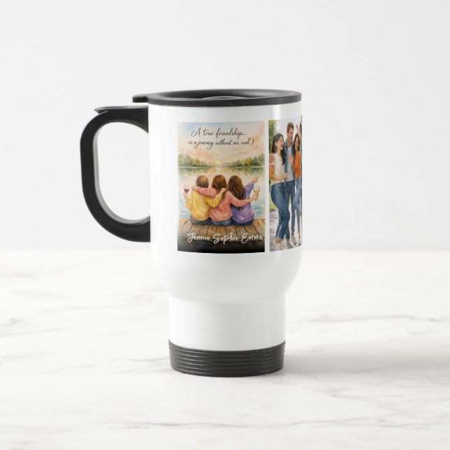 A True Friendship | Friendship Day | Inspirational Travel Mug (Left)