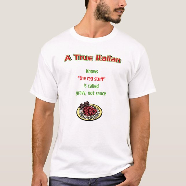 A True Italian Men's Basic T-shirt (Front)