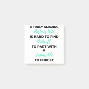 A Truly Amazing Pastor's Wife Is Hard To Find bl Post-it Notes