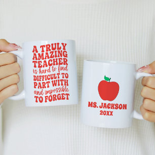 A Truly Amazing Teacher is Hard to Find Apple Coffee Mug
