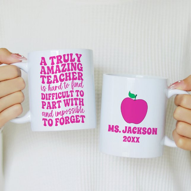 A Truly Amazing Teacher is Hard to Find Apple Coffee Mug (Creator Uploaded)