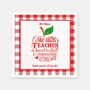 A truly amazing teacher is hard to find napkin